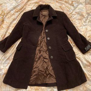 Serena Junior's Vintage Medium Brown Overcoat, Made in Italy